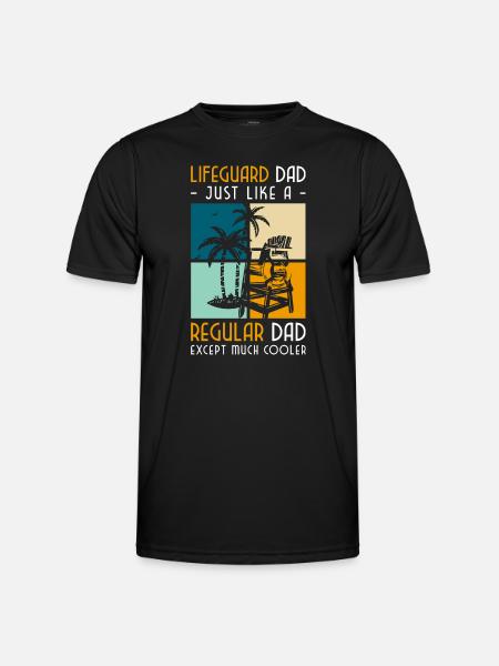Swimming pool Outdoor pool Sea Swimming instructor - Men's Functional T-Shirt - black