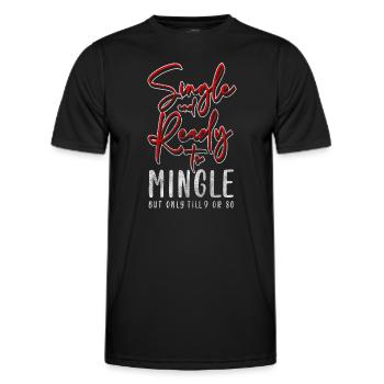 Flirt de liberté pour une personne seule - T-shirt sport Homme - noir - Devant - AI Model Male 178 dark (178cm)