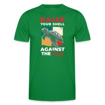 Schildkröten Meeresschildkröte Tiere Reptilien - Männer Funktions-T-Shirt - Kelly Green - Vorne - AI Model Male 178 dark (178cm)
