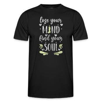 Yoga Illumination Pleine conscience Om - T-shirt sport Homme - noir - Devant - AI Model Male 178 dark (178cm)
