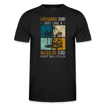 Lifeguard Sea Water Beach Chair - Men's Functional T-Shirt - black - Front - AI Model Male 178 dark (178cm)