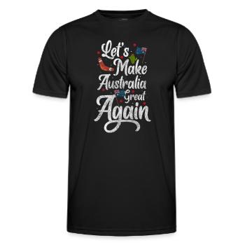 Outback holiday ready for a holiday - Men's Functional T-Shirt - black - Front - AI Model Male 178 dark (178cm)