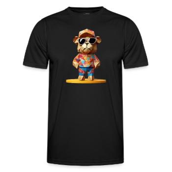 Origami coloré Teddy II - T-shirt sport Homme - noir - Devant - AI Model Male 178 dark (178cm)