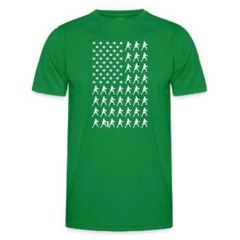 Sport Us Flag Ultimate Frisbee - T-shirt sport Homme - vert - Devant - AI Model Male 178 dark (178cm)