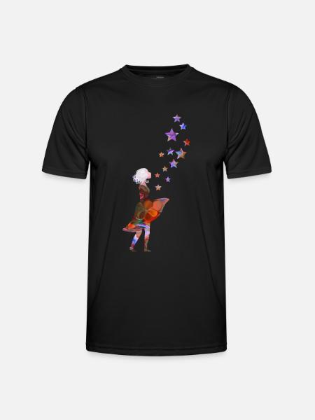 Sterntaler – Mädchen Geschenk Weihnachten - Männer Funktions-T-Shirt - Schwarz