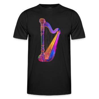 Harp - Men's Functional T-Shirt - black - Front - AI Model Male 178 dark (178cm)