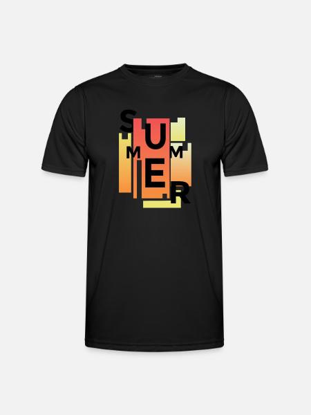 Summer - Männer Funktions-T-Shirt - Schwarz