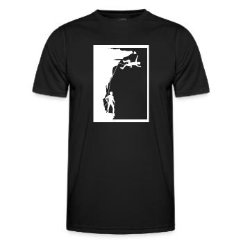 climbing - Männer Funktions-T-Shirt - Schwarz - Vorne - AI Model Male 178 dark (178cm)