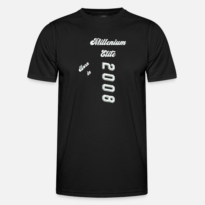2008 - Männer Funktions-T-Shirt - Schwarz