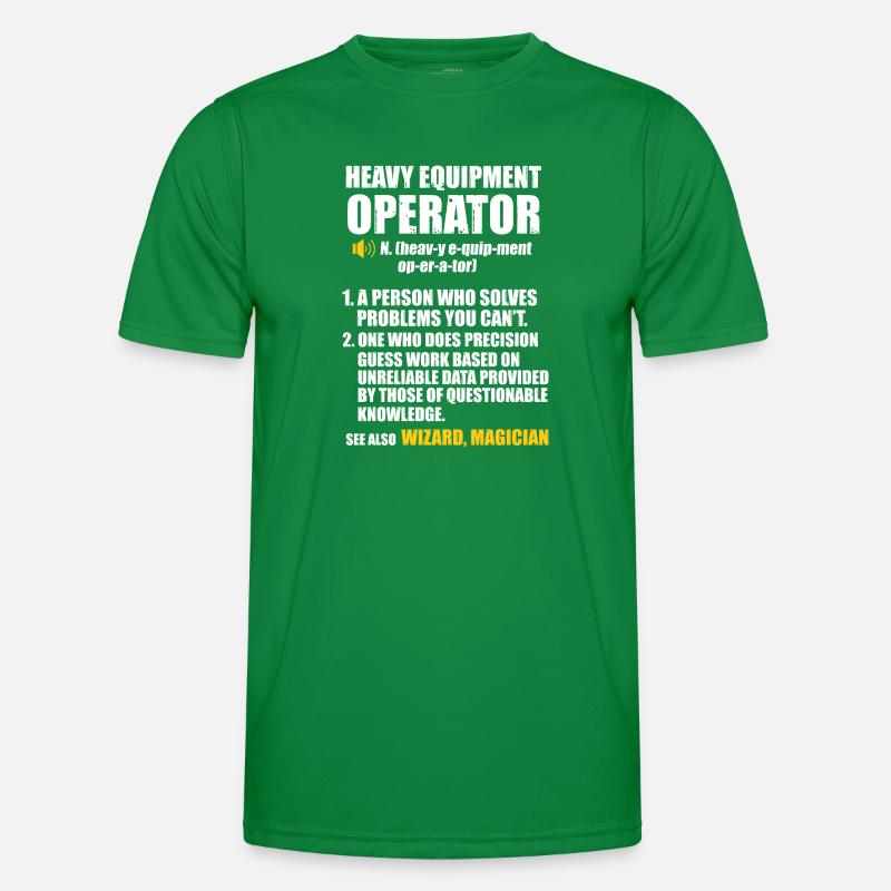 Construction machinery operator Excavator driver Excavator driver Construction workers Men's Functional T-Shirt