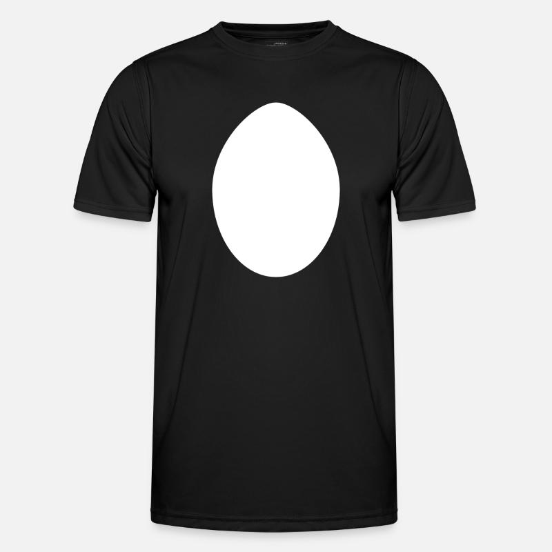 White Easter Egg - Men's Functional T-Shirt - black