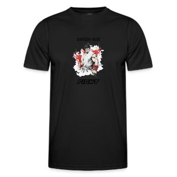 Le combattant - T-shirt sport Homme - noir - Devant - AI Model Male 178 dark (178cm)
