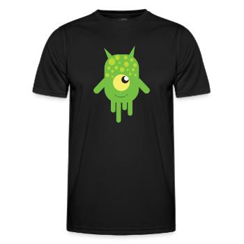 Monstre visqueux vert - T-shirt sport Homme - noir - Devant - AI Model Male 178 dark (178cm)