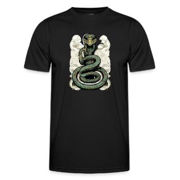 Kik die Schlange - Männer Funktions-T-Shirt - Schwarz - Vorne - AI Model Male 178 dark (178cm)