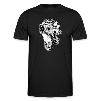 Bulbe crânien - T-shirt sport Homme - noir - Devant - AI Model Male 178 dark (178cm)