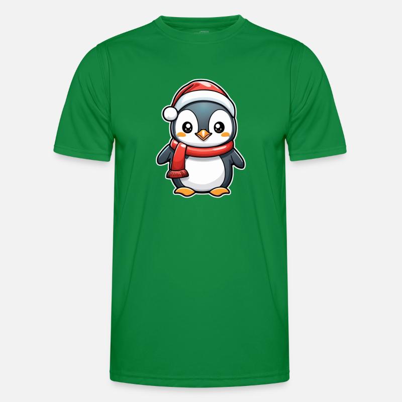 pingouin bonnet de noel T-shirt sport Homme
