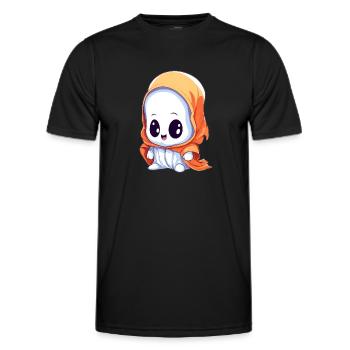 Niedlicher Geist Geist - Männer Funktions-T-Shirt - Schwarz - Vorne - AI Model Male 178 dark (178cm)
