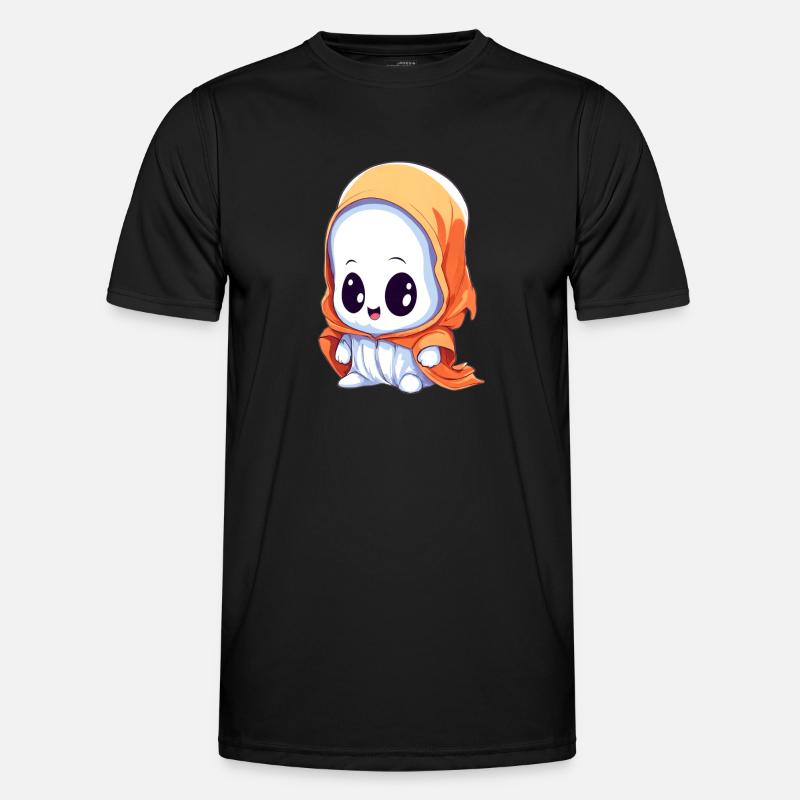 Niedlicher Geist Geist - Männer Funktions-T-Shirt - Schwarz