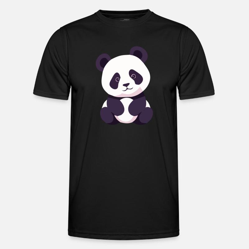 Panda Baby sitzend Männer Funktions-T-Shirt