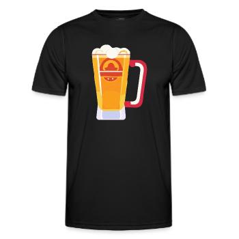 Bier Flsche Krug Saufen Junggesellenabschied 4 - Männer Funktions-T-Shirt - Schwarz - Vorne - AI Model Male 178 dark (178cm)
