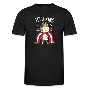 Tofu Lustiges - Männer Funktions-T-Shirt - Schwarz - Vorne - AI Model Male 178 dark (178cm)