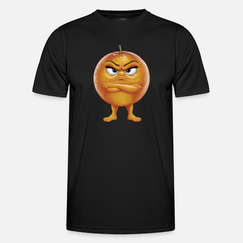 Orange Männer Funktions-T-Shirt
