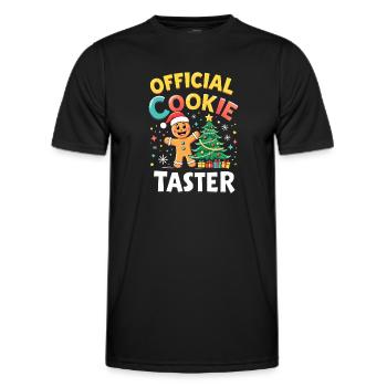 Official Cookie Taster - Männer Funktions-T-Shirt - Schwarz - Vorne - AI Model Male 178 dark (178cm)