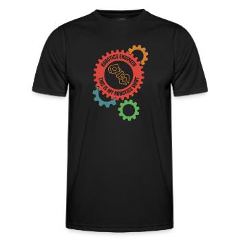 Robotique Génie Mécanique - T-shirt sport Homme - noir - Devant - AI Model Male 178 dark (178cm)