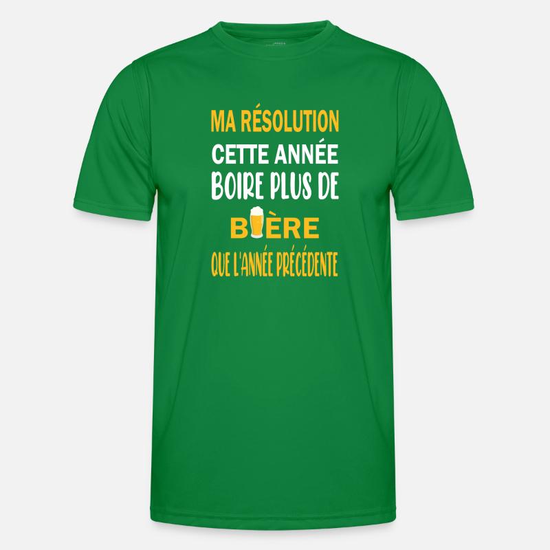 Ma résolution cette année boire plus de bière T-shirt sport Homme