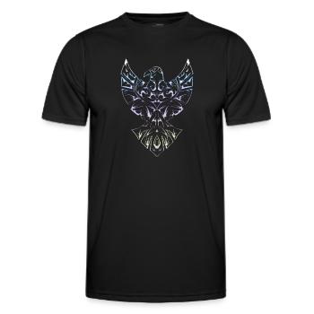 Tatouage Tribal Aigle Tatouage Aztèque - T-shirt sport Homme - noir - Devant - AI Model Male 178 dark (178cm)