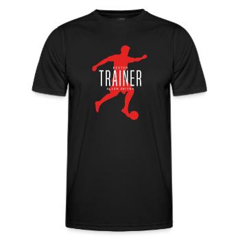 Bester Trainer aller Zeiten Fußball Trainer Shirt - Männer Funktions-T-Shirt - Schwarz - Vorne - AI Model Male 178 dark (178cm)