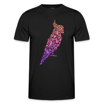 Gelbhaubenkakadu Kakadu Mädchen Vogel Papagei - Männer Funktions-T-Shirt - Schwarz - Vorne - AI Model Male 178 dark (178cm)