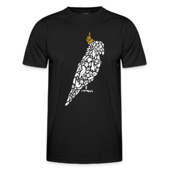 Cacatoès à crête jaune Cacatoès Femmes Oiseau Perroquet - T-shirt sport Homme - noir - Devant - AI Model Male 178 dark (178cm)