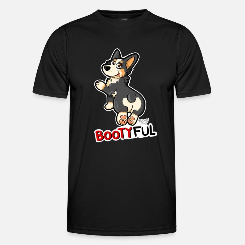 Bootyful Corgi - Men's Functional T-Shirt - black