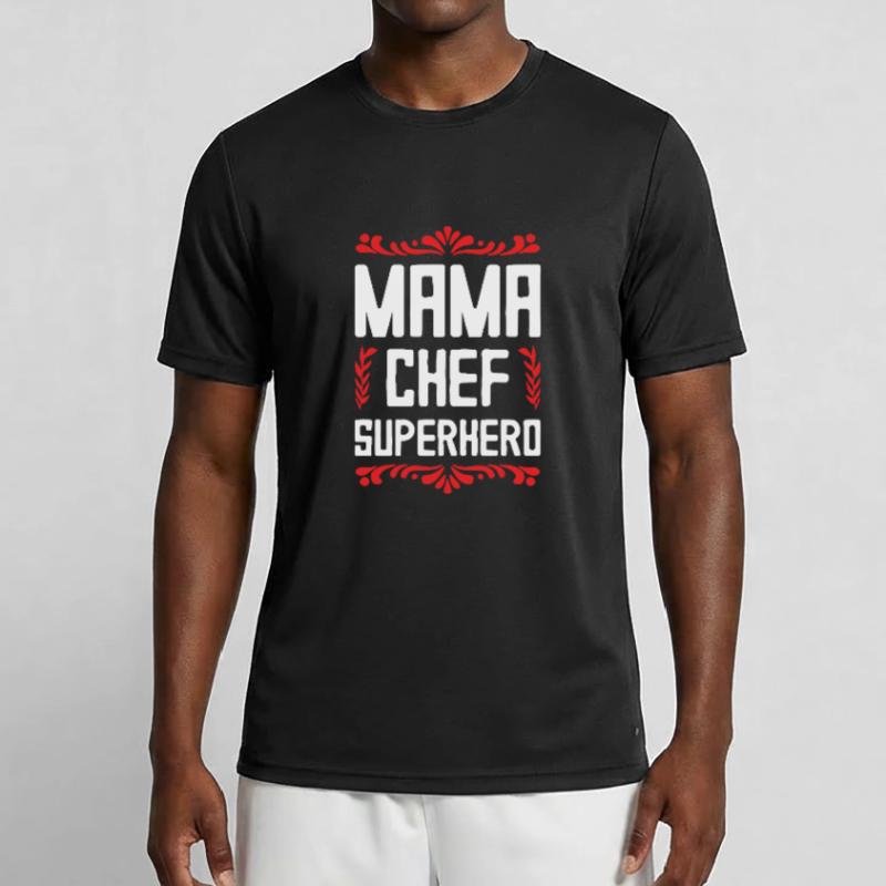 Mama Chef Superheld Mutter Männer Funktions-T-Shirt