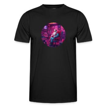 Gaming noël - Noël avec une différence - T-shirt sport Homme - noir - Devant - AI Model Male 178 dark (178cm)