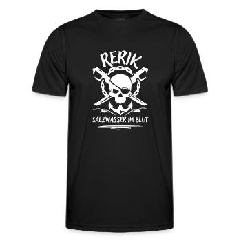 Rerik-Salzwasser im Blut-Ostseebad Rerik - Männer Funktions-T-Shirt - Schwarz - Vorne - AI Model Male 178 dark (178cm)
