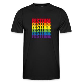 Festival Gay - T-shirt sport Homme - noir - Devant - AI Model Male 178 dark (178cm)