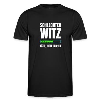 Schlechter Witz Antiwitz Schlechter Humor - Männer Funktions-T-Shirt - Schwarz - Vorne - AI Model Male 178 dark (178cm)
