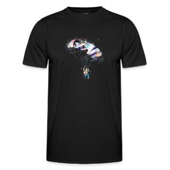 Parachute,Parachuting,Graffiti,Paragliding - Men's Functional T-Shirt - black - Front - AI Model Male 178 dark (178cm)