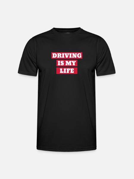 Driver - Driving - Fahren - Conducteur - Auto - Men's Functional T-Shirt - black