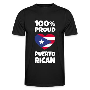 | du drapeau de Porto Rico Idées cadeaux portoricaines - T-shirt sport Homme - noir - Devant - AI Model Male 178 dark (178cm)