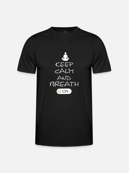 Inhale Exhale - Männer Funktions-T-Shirt - Schwarz