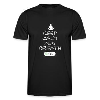 Yoga Namaste Chakra - Männer Funktions-T-Shirt - Schwarz - Vorne - AI Model Male 178 dark (178cm)