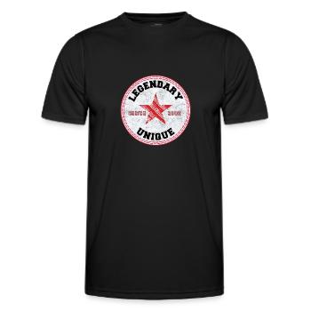 Legendär seit 2002 - Männer Funktions-T-Shirt - Schwarz - Vorne - AI Model Male 178 dark (178cm)