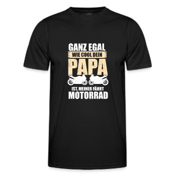 Motorrad Biker Bike Motorradfahrer Papa Geschenk - Männer Funktions-T-Shirt - Schwarz - Vorne - AI Model Male 178 dark (178cm)