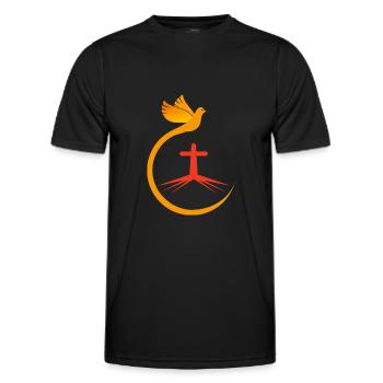 Kirche Katholisch Bibel Glaube Jesus Gott Christen - Männer Funktions-T-Shirt - Schwarz - Vorne - AI Model Male 178 dark (178cm)