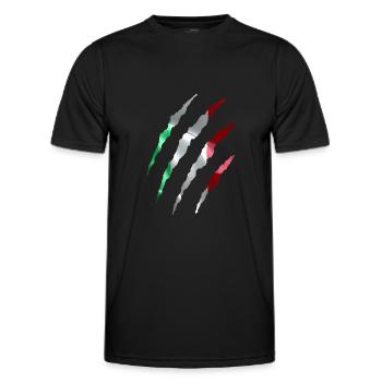 Italia Italie Drapeau italien Drapeau italien - T-shirt sport Homme - noir - Devant - AI Model Male 178 dark (178cm)