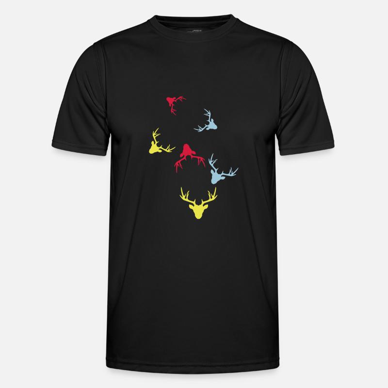 Reh Hirsch icon - Männer Funktions-T-Shirt - Schwarz