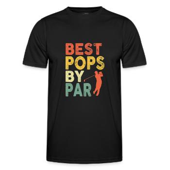 Best Pops By Par Golfer Dad - Männer Funktions-T-Shirt - Schwarz - Vorne - AI Model Male 178 dark (178cm)
